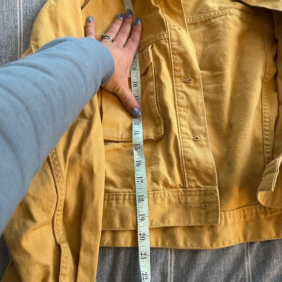 Yellow Cropped Jean Jacket - Picture 7 of 7